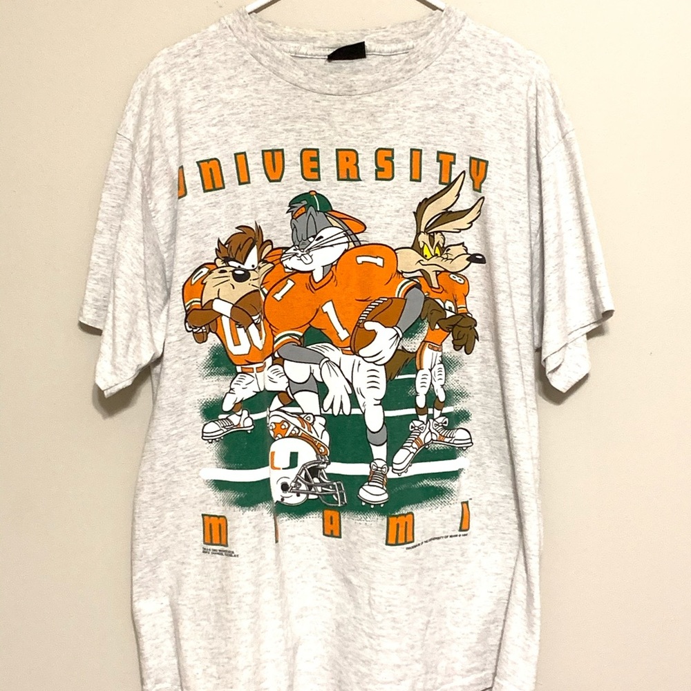 1993 University of Miami Looney Tunes Football Tee